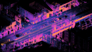 Point cloud of city street
