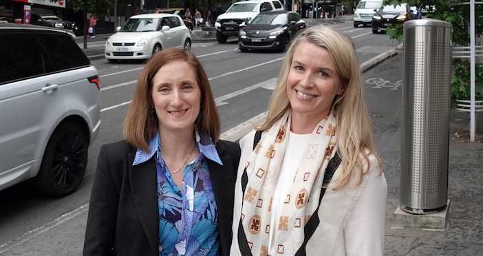 Silje Troseth (right) with ITS Australis CEO Susan Harris