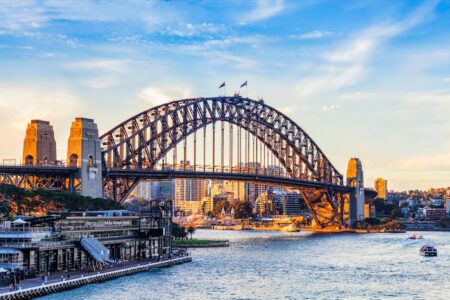 Sydney Harbour Bridge at sunset