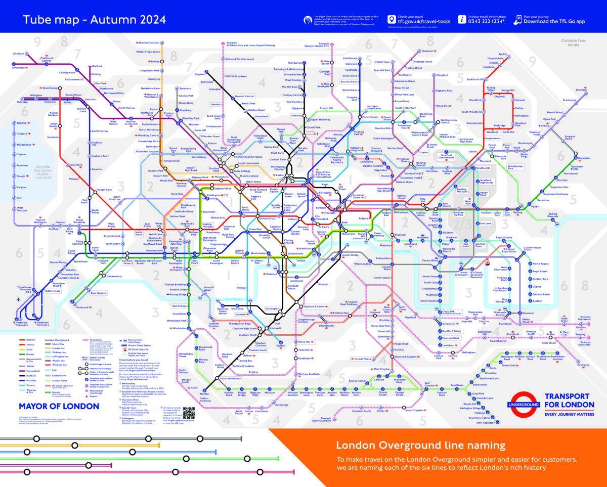 TfL Announces New Names For Lines On London Tube Network Traffic 