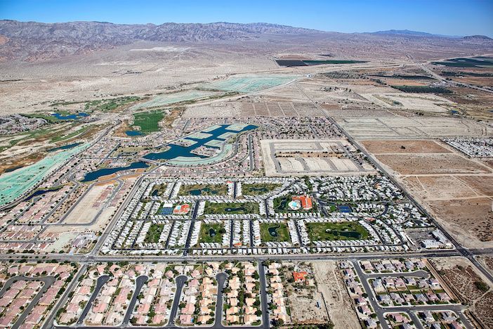 Coachella Valley and Indio Hills aerial view