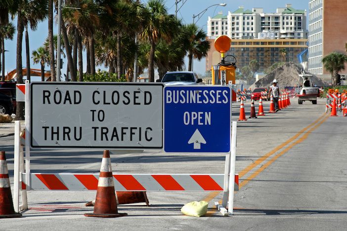 A work zone in Florida