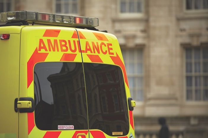 Door of the emergency ambulance