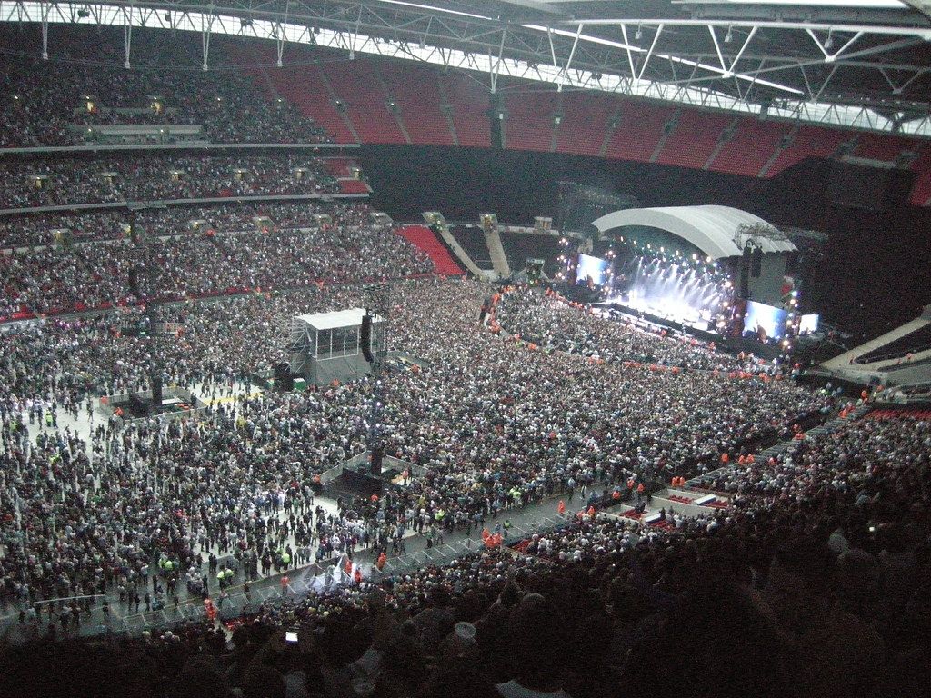 Image of a huge crowd at Wembley Stadium London