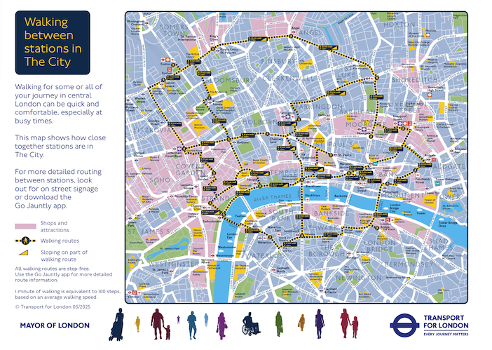 Walking map of city of london
