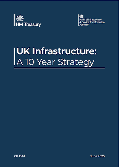Cover of UK Infrastructure 10 Year Strategy government document 