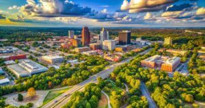 Aerial View of Greensboro, North Carolina
