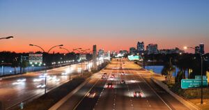 A picture showing a highway in Florida