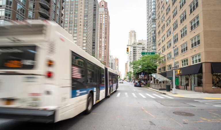Traffic intersection in New York City