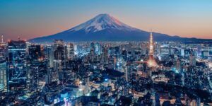 Tokyo City at sunset