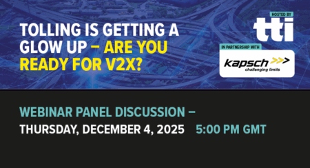 Graphic featuring webinar title - Are You Ready For V2X?