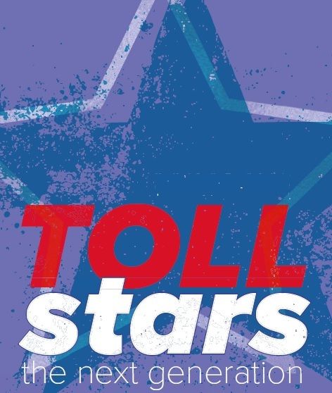 Graphic illustration with words Toll Stars The Next Generation