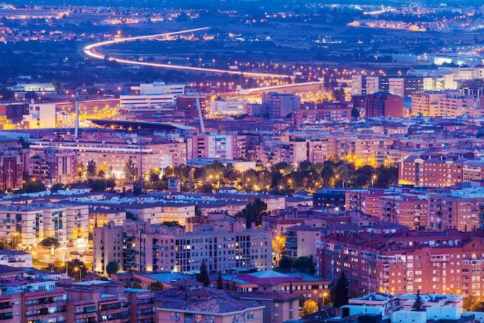 Panorama of Granada - aerial panorama of the city. Granada, Andalusia, Spain.