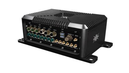 CES 2026: New edge AI vision platform for ITS to debut in Vegas A black box suitable for fitting in a stack of units, featuring multiple inputs and outputs