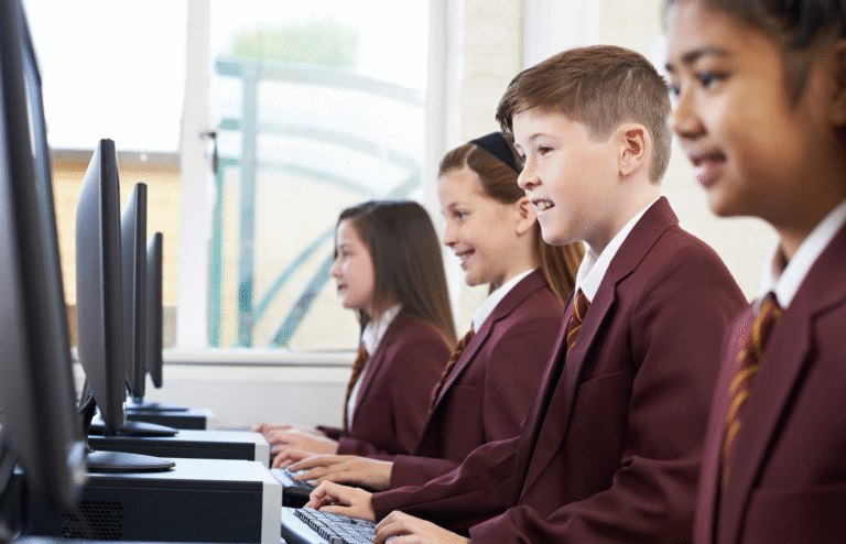 ITS UK launches Project Route transport data skills programme Picture of children in a classroom